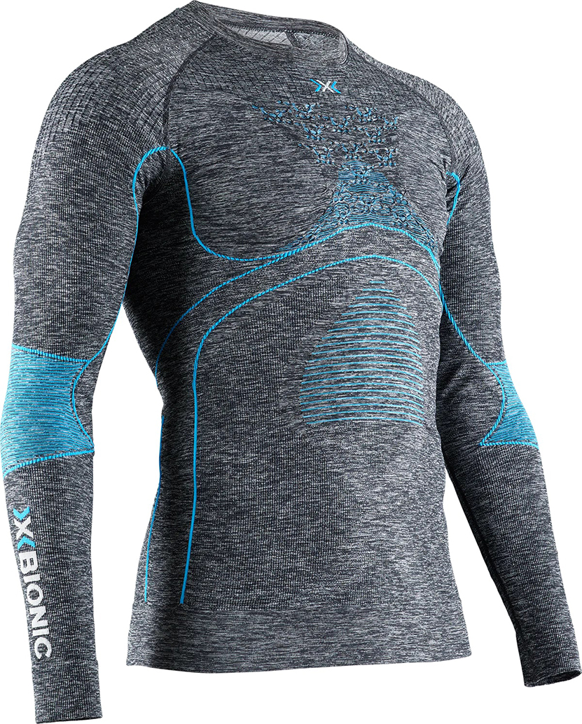 Термобелье X-Bionic Energy Accumulator Melange Shirt Men (Dark Grey Melange/Blue)
