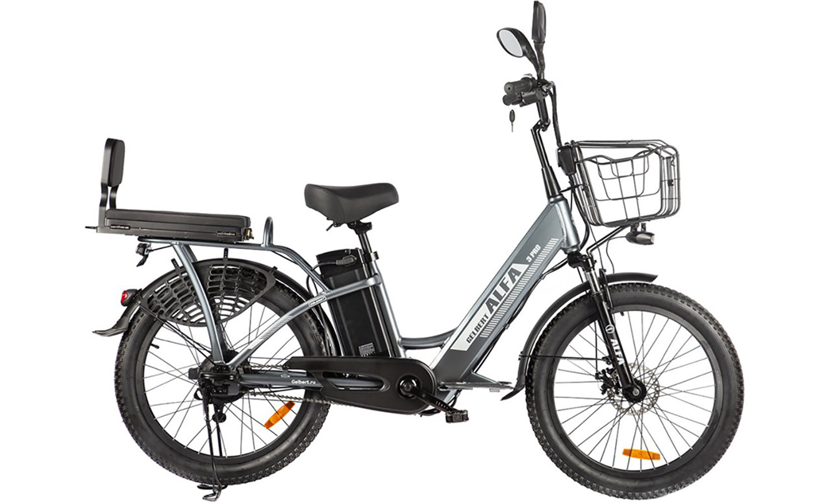 Электровелосипед Gelbert ALFA 3 PRO (Серый)