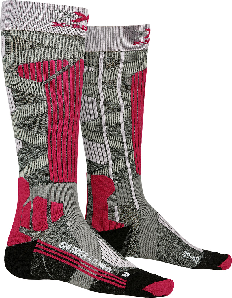 Кофты, свитера, толстовки X-Bionic X-Socks Ski Rider 4.0 W (Stone grey melange/Pink)