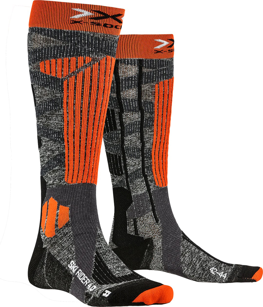 Термобелье X-Bionic X-Socks Ski Rider 4.0 (Stone Grey Melange/X-Orange)