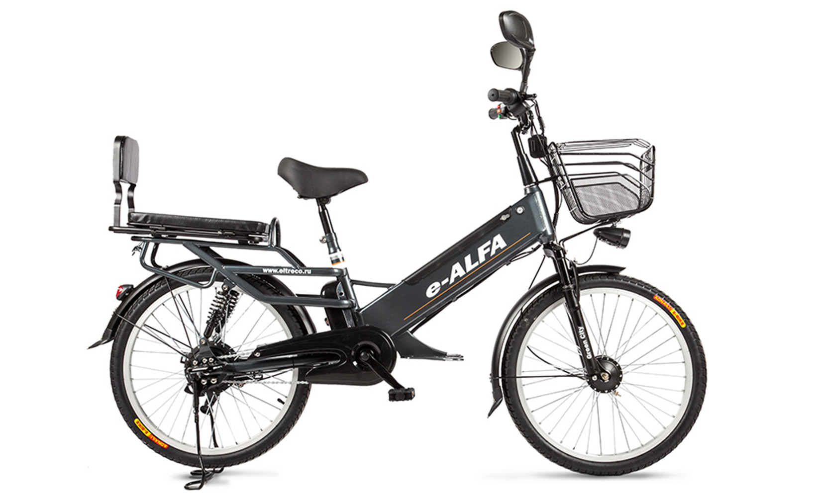 Электровелосипед Green City E-Alfa GL (Серебристый)