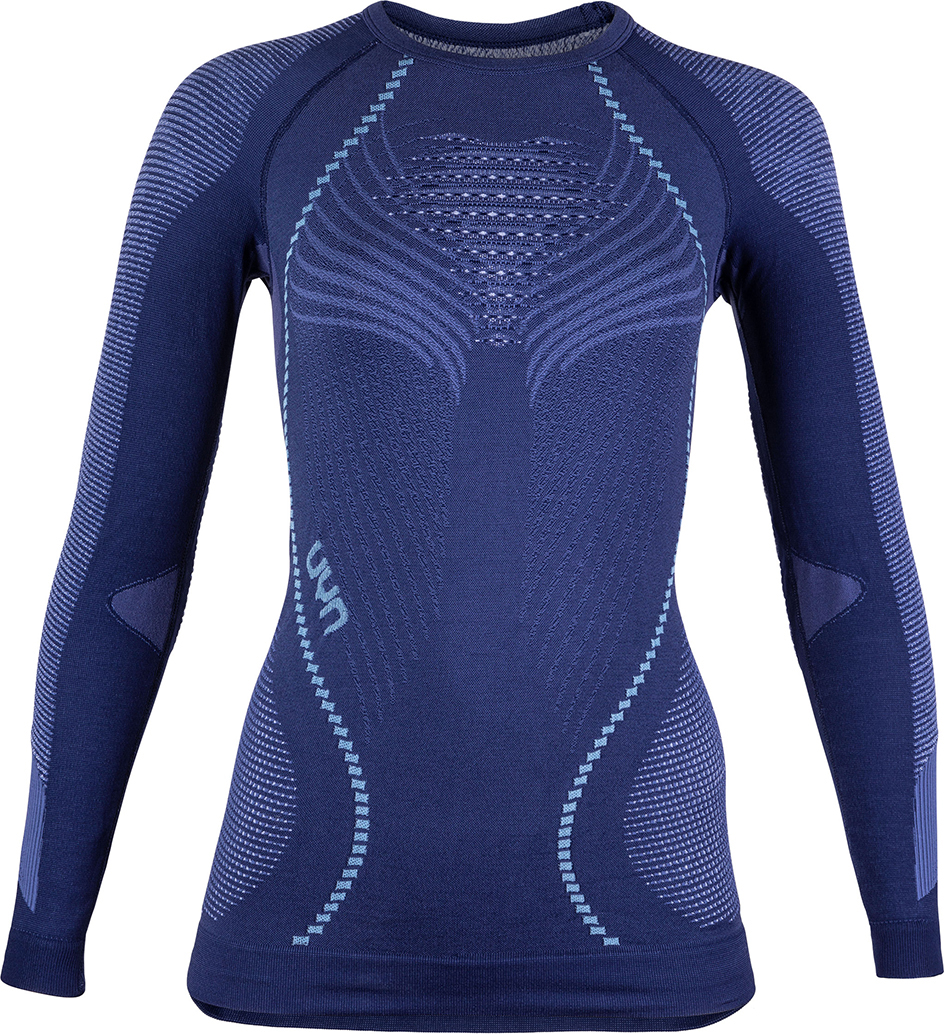Кофты, свитера, толстовки UYN Ambityon Lady UW Shirt LG_SL (Deep Blue/White/Light blue)