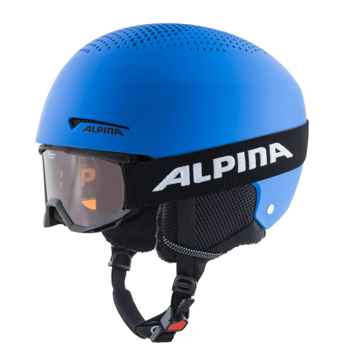 Горнолыжный шлем с маской в комплекте Alpina Zupo Set (+Piney) Blue Matt 24/25