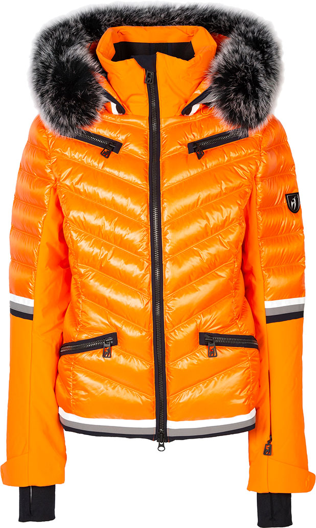 Горнолыжные куртки Toni Sailer Annie + мех лисы (Orange)
