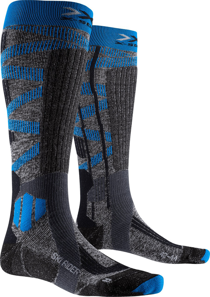 Термобелье X-Bionic X-Socks Ski Rider silver 4.0 (Stone Grey Melange/Turquoise)