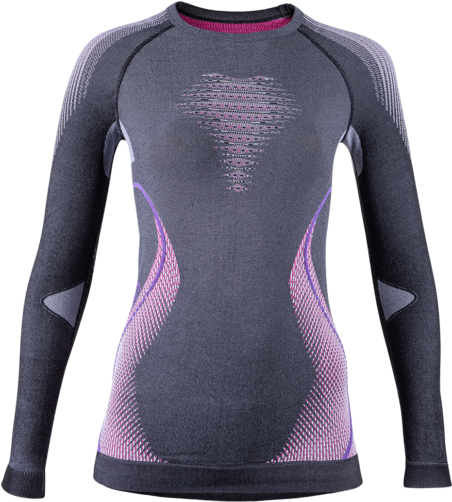 Перчатки UYN Lady Evolutyon UW Shirt LG_SL. Melange (Melange/Raspberry/Purple)