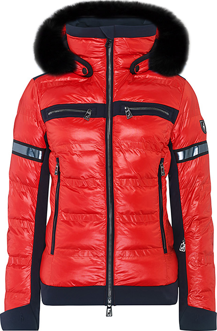 Горнолыжные куртки Toni Sailer Yoko + мех лиса (Flame red)