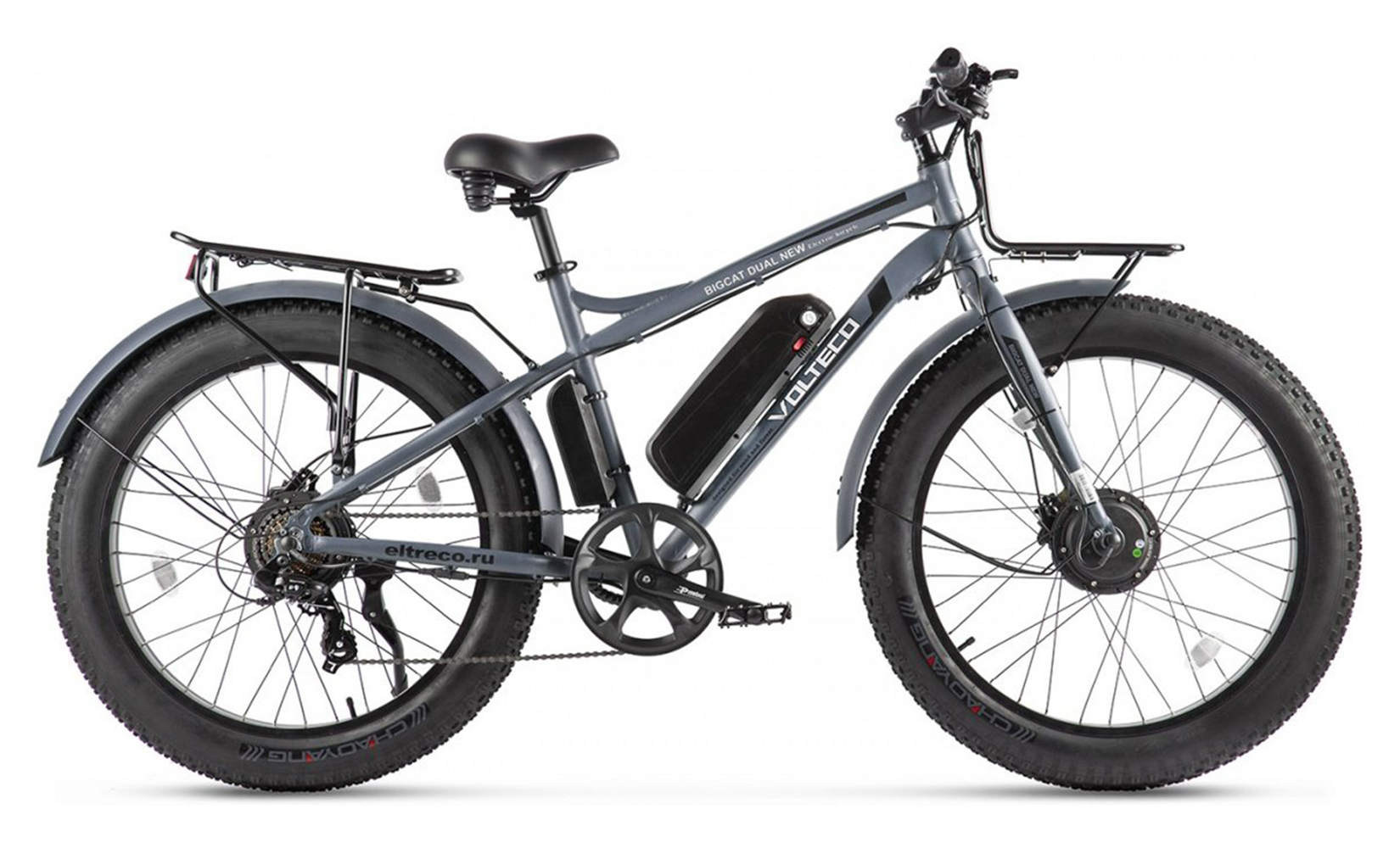 Электровелосипед Volteco Bigcat Dual new (Темно-серый)