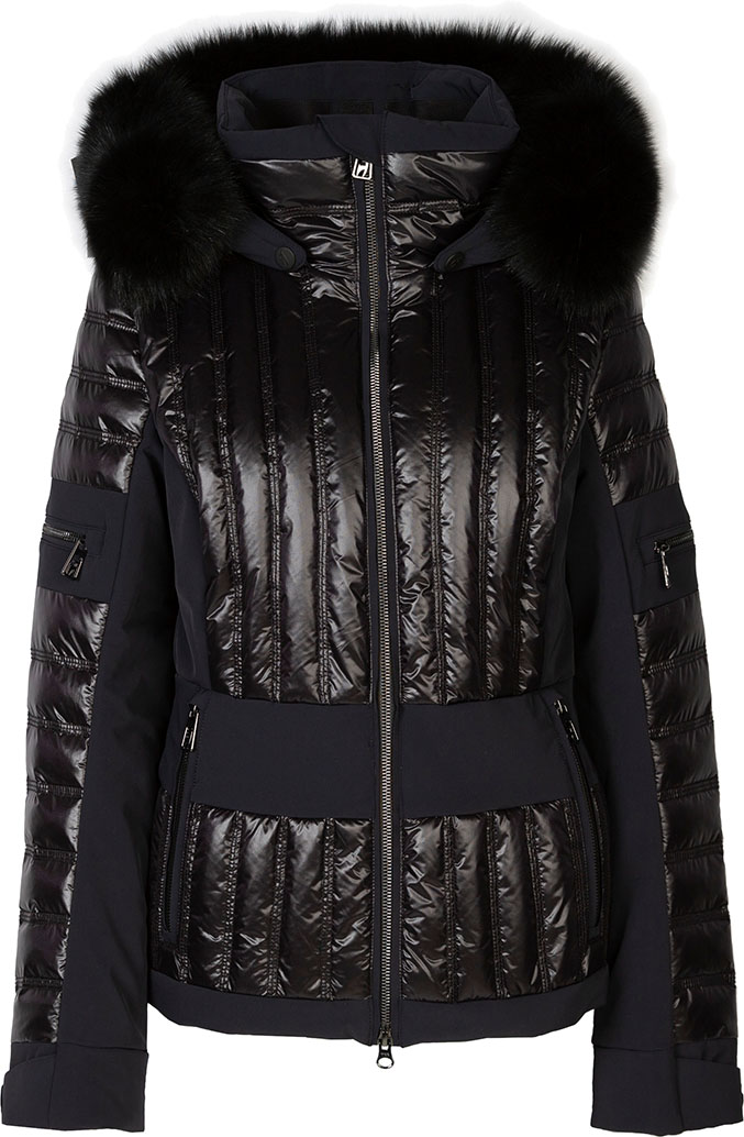 Горнолыжные куртки Toni Sailer Bella + мех лисы (Black)