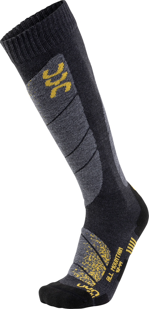 Шапки UYN Ski all mountain man (Anthracite Melange/Yellow)