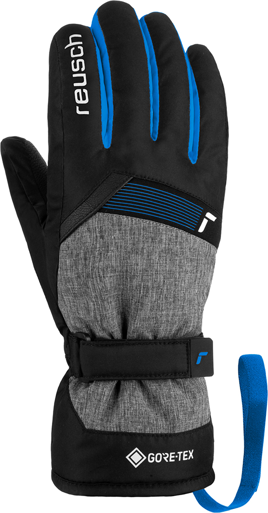 Перчатки Reusch Flash Junior (Black/Black Melange/Brilliant Blue)