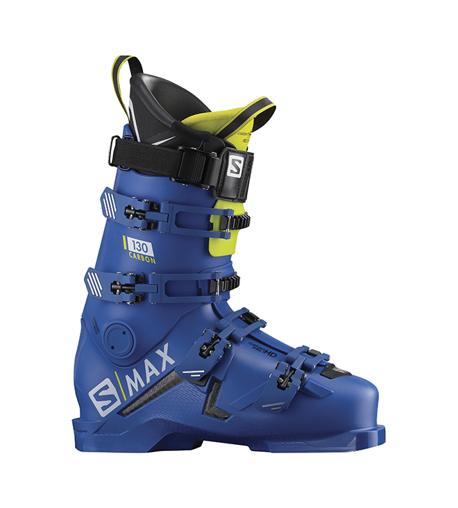 Горнолыжные ботинки Salomon S/Max 130 Carbon Raceblue/Acid Green