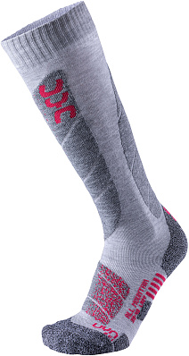 Носки UYN Ski all mountain lady (Light Grey Melange/Coral)