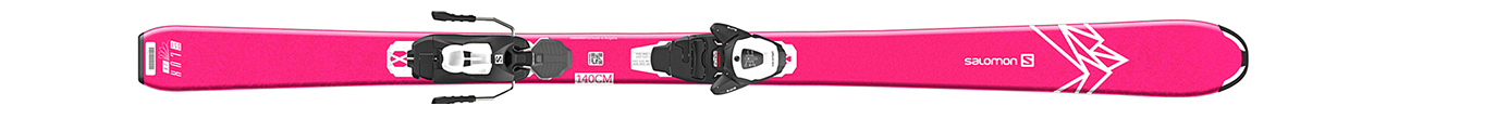 Горные лыжи с креплениями Salomon QST LUX Jr M (130-150) + L6 GW J2 80 Pink