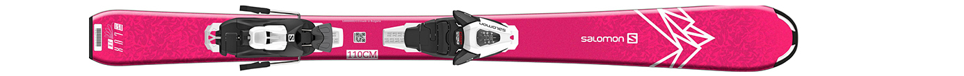 Горные лыжи с креплениями Salomon QST LUX Jr S (100-120) + C5 GW J75 Pink