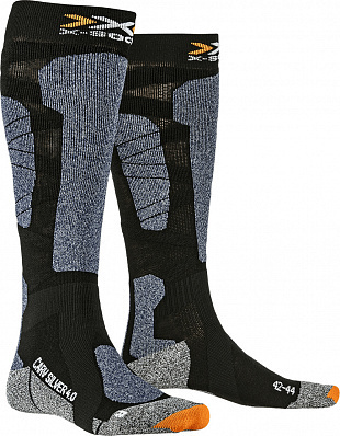 X-Socks Carve silver 4.0 (Black/Blue Melange)