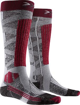 Носки X-Bionic X-Socks Ski Rider silver 4.0 W (Stone Grey Melange/Plum)