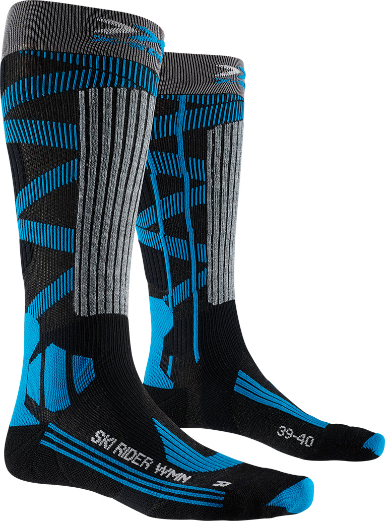 Носки X-Bionic X-Socks Ski Rider 4.0 W (Dark Grey Melange/Blue)