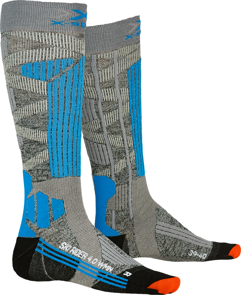 Носки X-Bionic X-Socks Ski Rider 4.0 W (Stone Grey Melange/Turquoise)