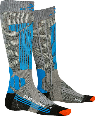 Носки X-Bionic X-Socks Ski Rider 4.0 W (Stone Grey Melange/Turquoise)