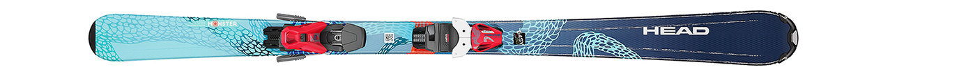 Горные лыжи с креплениями Head Monster Easy JRS + JRS 7.5 GW Red