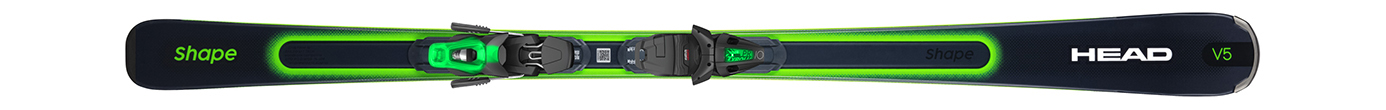 Горные лыжи с креплениями Head Shape V5 AMT-PR + PRD 12 GW Black/Green