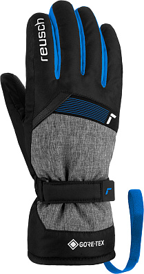  Reusch Flash Gore-Tex Junior (Black/Black Melange/Brilliant Blue)