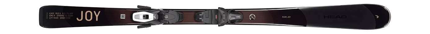 Горные лыжи с креплениями Head e.Pure Joy SLR Black-Gold + Joy 9 GW SLR