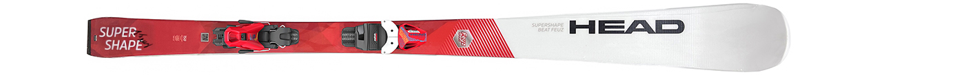 Горные лыжи с креплениями Head Supershape JRS Feuz White/Red + JRS 7.5 GW solid red 