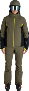Adler Jacket (Dark Khaki/Black/Acid Green XXL)