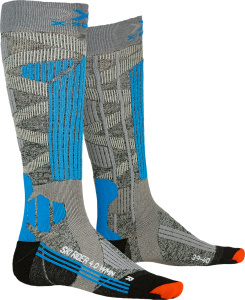X-Socks Ski Rider 4.0 W (Stone Grey Melange/Turquoise 37-38)